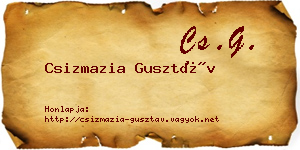 Csizmazia Gusztáv névjegykártya