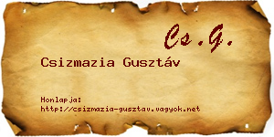 Csizmazia Gusztáv névjegykártya