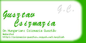 gusztav csizmazia business card