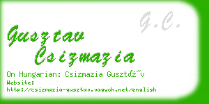 gusztav csizmazia business card